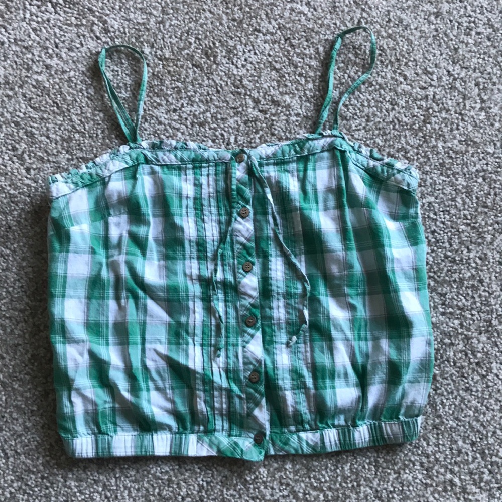 Green and White Tank